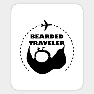 Bearded Traveler Sticker